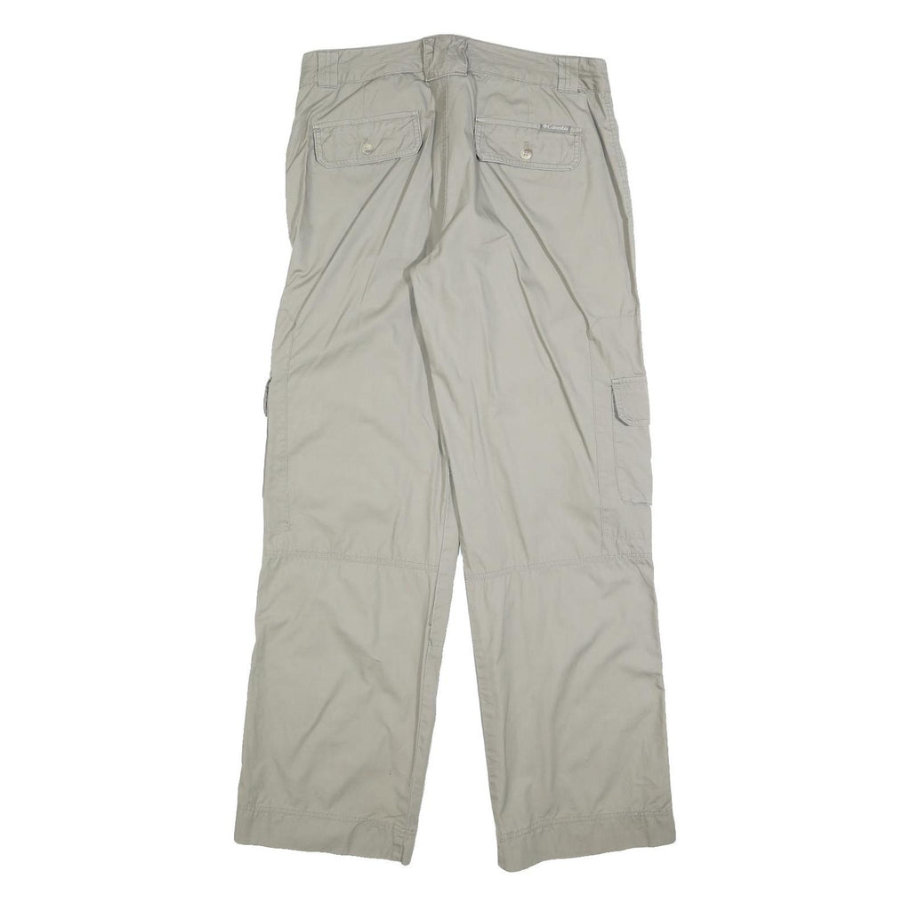 COLUMBIA Womens Polyester Beige Regular Cargo Trousers W33 L32 Outdoor Casual