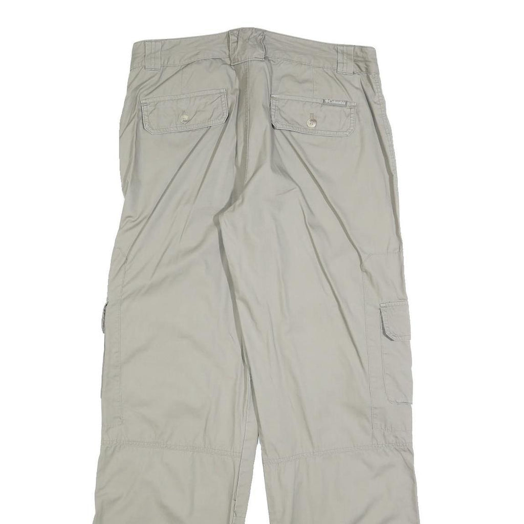 COLUMBIA Womens Polyester Beige Regular Cargo Trousers W33 L32 Outdoor Casual