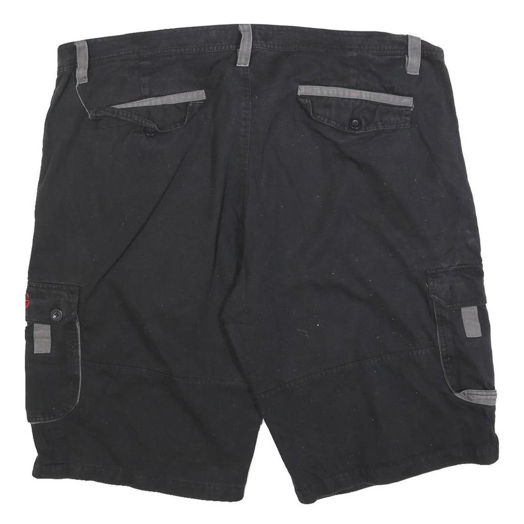 COOGI Mens Shorts Black Casual Cargo 2XL W44 Cotton Blend Embroidered