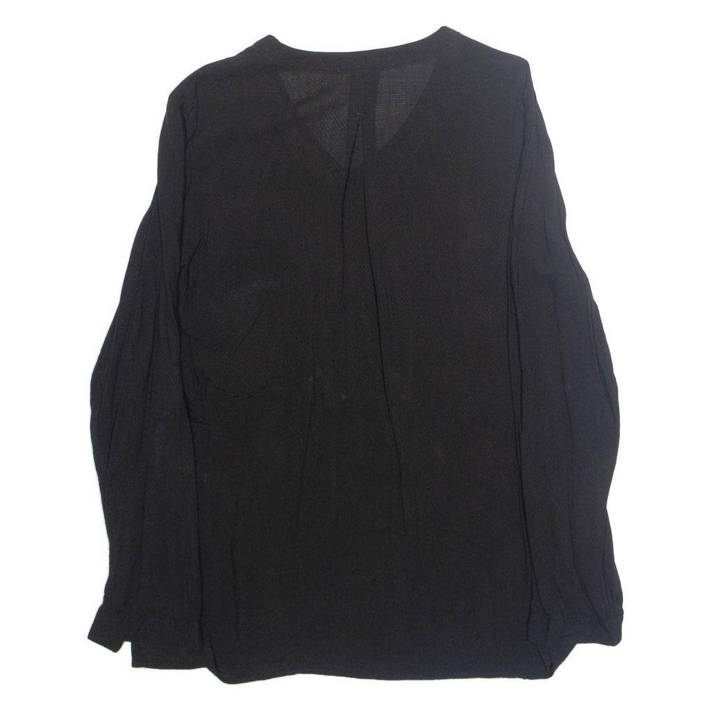 ESMARA Womens Blouse Black V-Neck Long Sleeve Viscose M