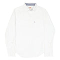 LEVI'S Mens White Cotton Blend Casual Shirt S Classic Button Up Long Sleeve