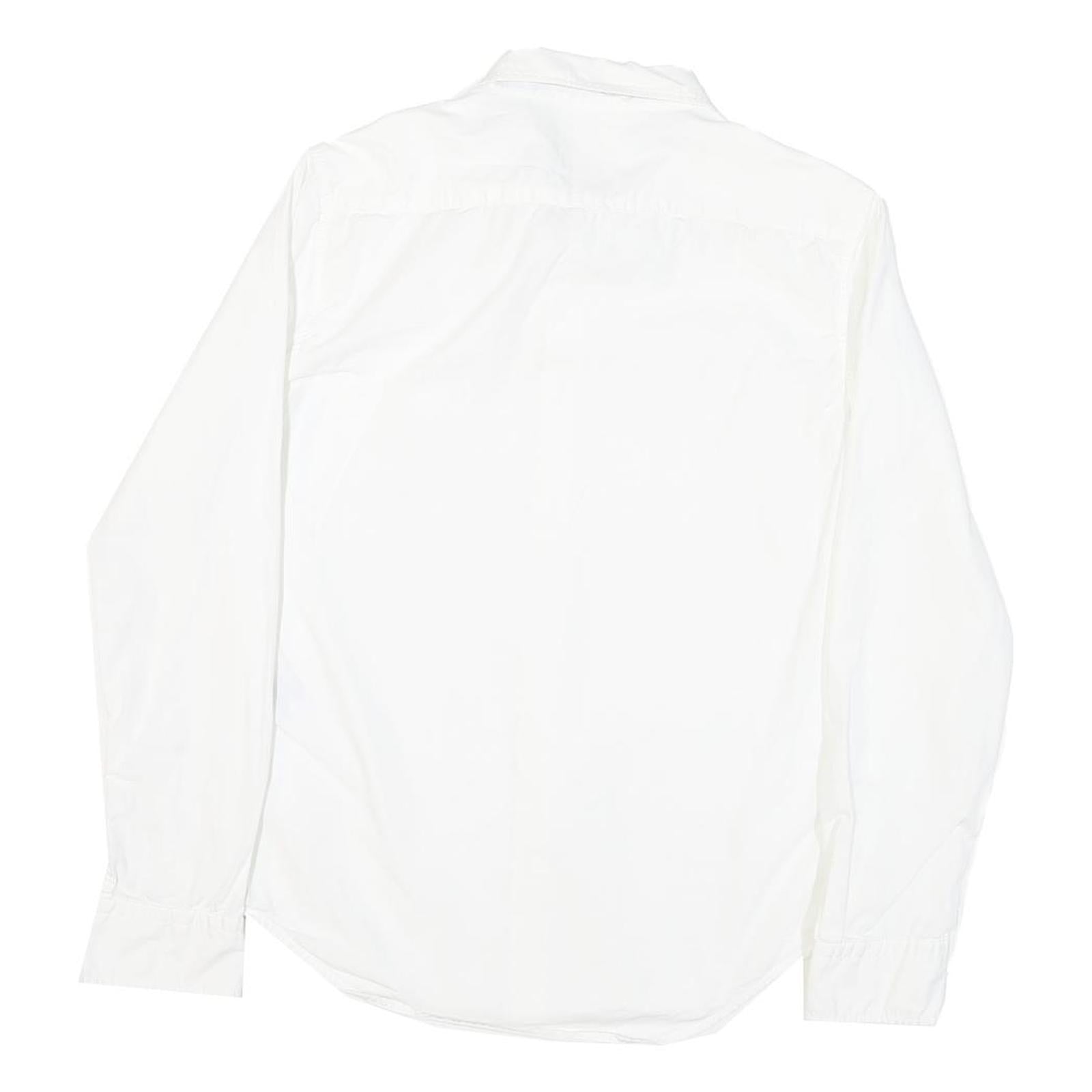 LEVI'S Mens White Cotton Blend Casual Shirt S Classic Button Up Long Sleeve