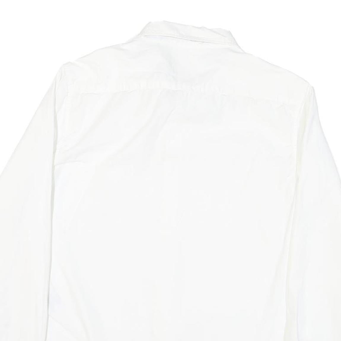 LEVI'S Mens White Cotton Blend Casual Shirt S Classic Button Up Long Sleeve