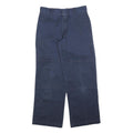 DICKIES Mens Cotton Blend Blue Loose Straight Trousers W30 L30 Workwear Pants