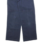 DICKIES Mens Cotton Blend Blue Loose Straight Trousers W30 L30 Workwear Pants