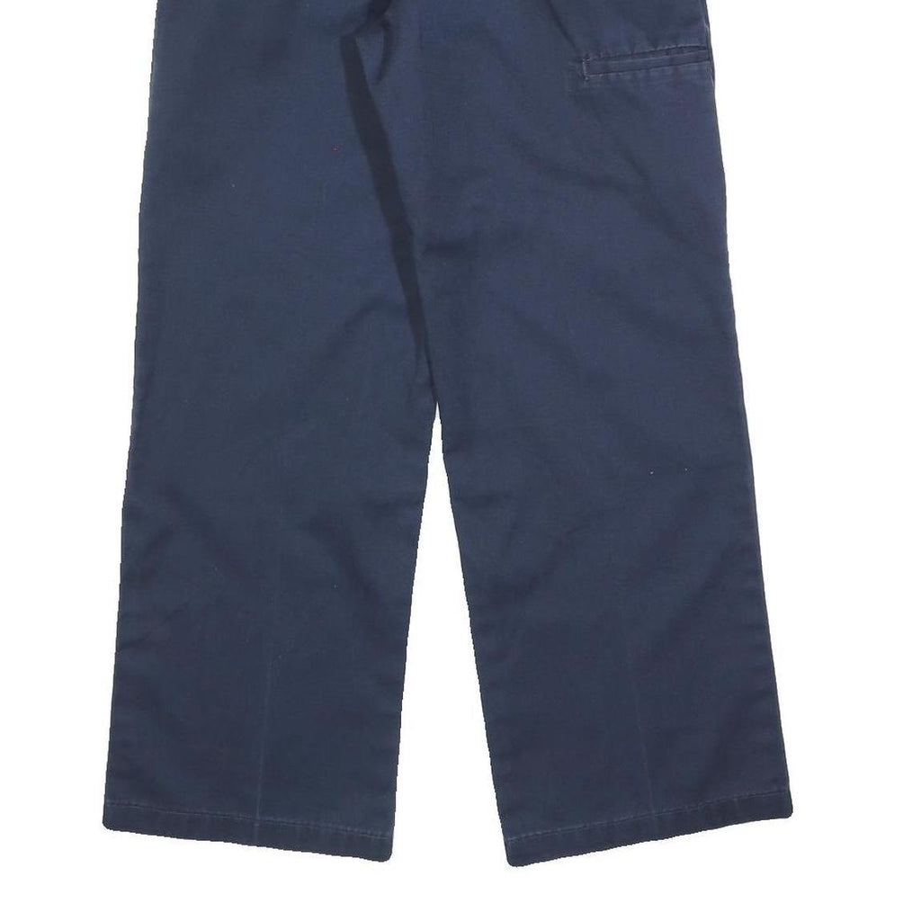 DICKIES Mens Cotton Blend Blue Loose Straight Trousers W30 L30 Workwear Pants