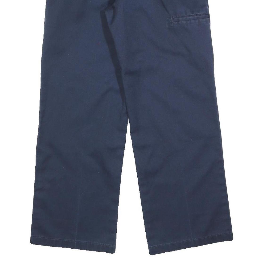 DICKIES Mens Cotton Blend Blue Loose Straight Trousers W30 L30 Workwear Pants