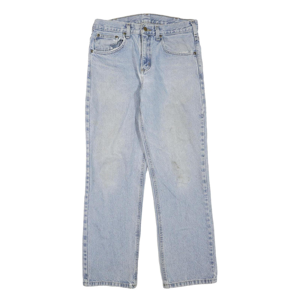 CARHARTT Womens Regular Fit Light Blue Denim Jeans W32 L30 Cotton Blend Zip