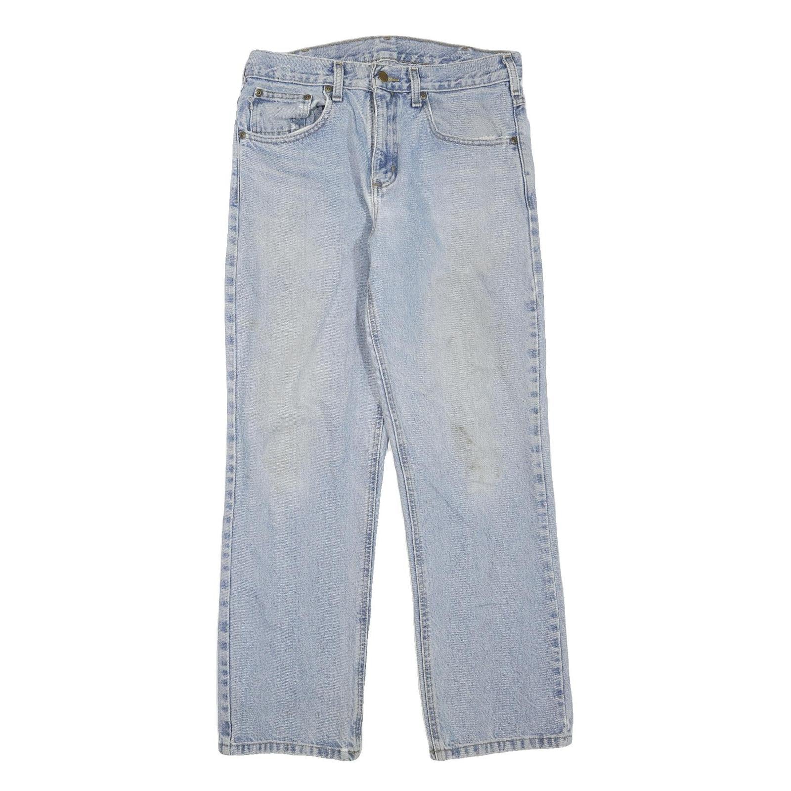 CARHARTT Womens Regular Fit Light Blue Denim Jeans W32 L30 Cotton Blend Zip