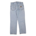CARHARTT Womens Regular Fit Light Blue Denim Jeans W32 L30 Cotton Blend Zip