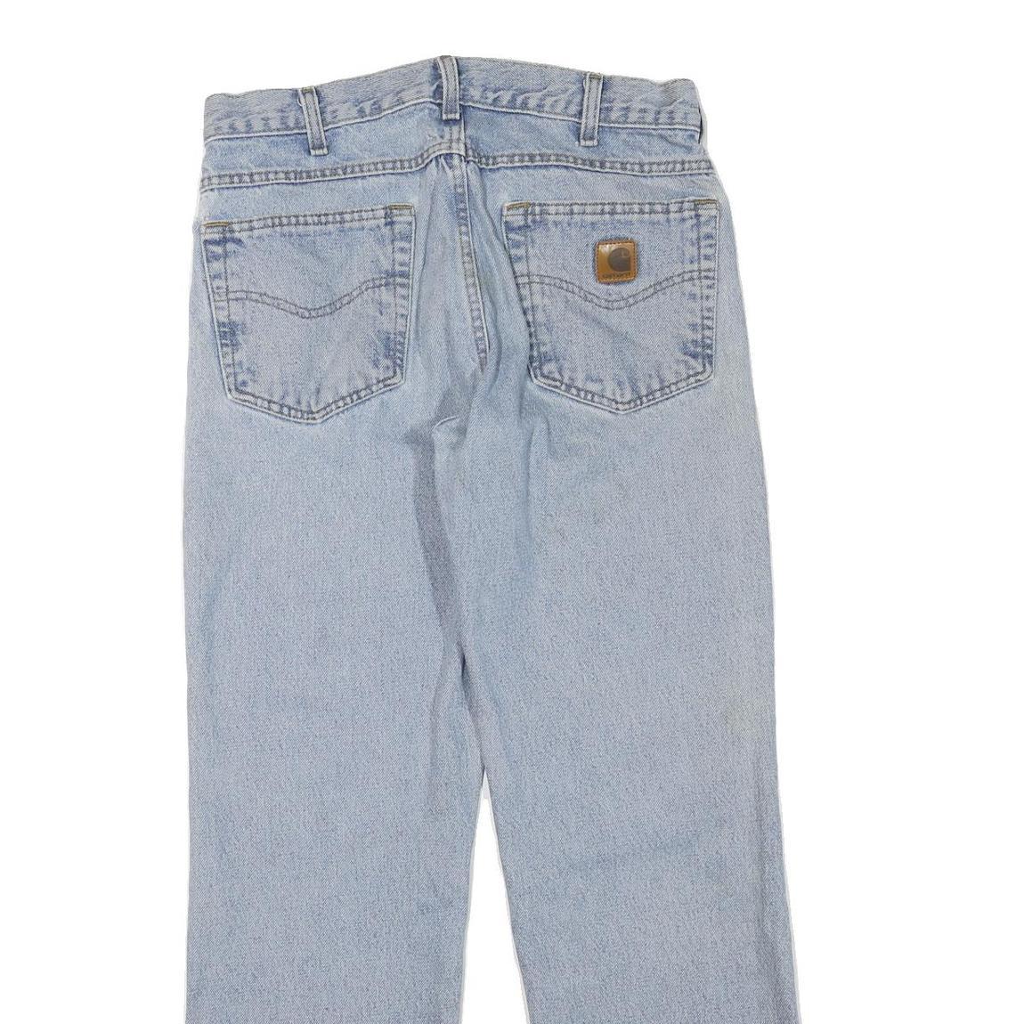 CARHARTT Womens Regular Fit Light Blue Denim Jeans W32 L30 Cotton Blend Zip