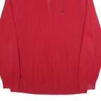 NAUTICA Mens Red Pullover Jumper Cotton Blend Crew Neck Regular XL Nautical Logo