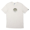 ADIDAS Mens White Worldwide Logo Graphic T-Shirt S Short Sleeve Crew Neck Cotton