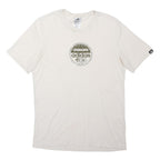 ADIDAS Mens White Worldwide Logo Graphic T-Shirt S Short Sleeve Crew Neck Cotton