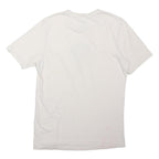 ADIDAS Mens White Worldwide Logo Graphic T-Shirt S Short Sleeve Crew Neck Cotton