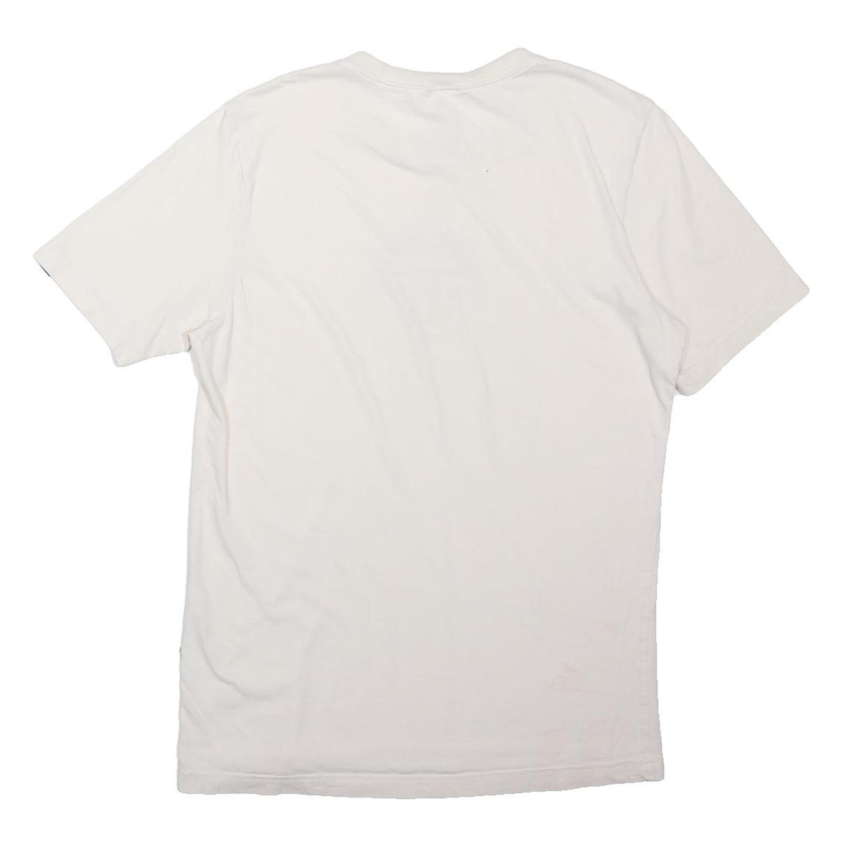 ADIDAS Mens White Worldwide Logo Graphic T-Shirt S Short Sleeve Crew Neck Cotton
