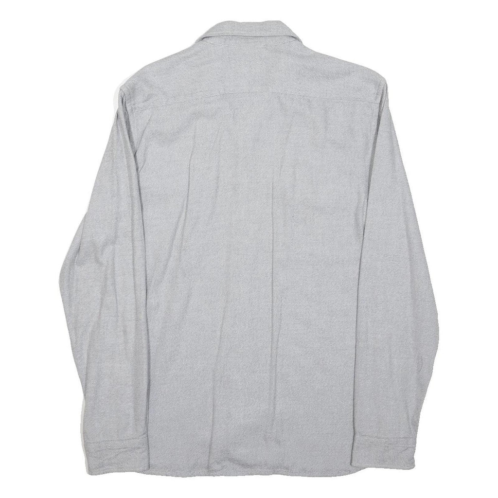LEVI'S Mens Grey Cotton Blend Shirt M Casual Button Pocket Long Sleeve