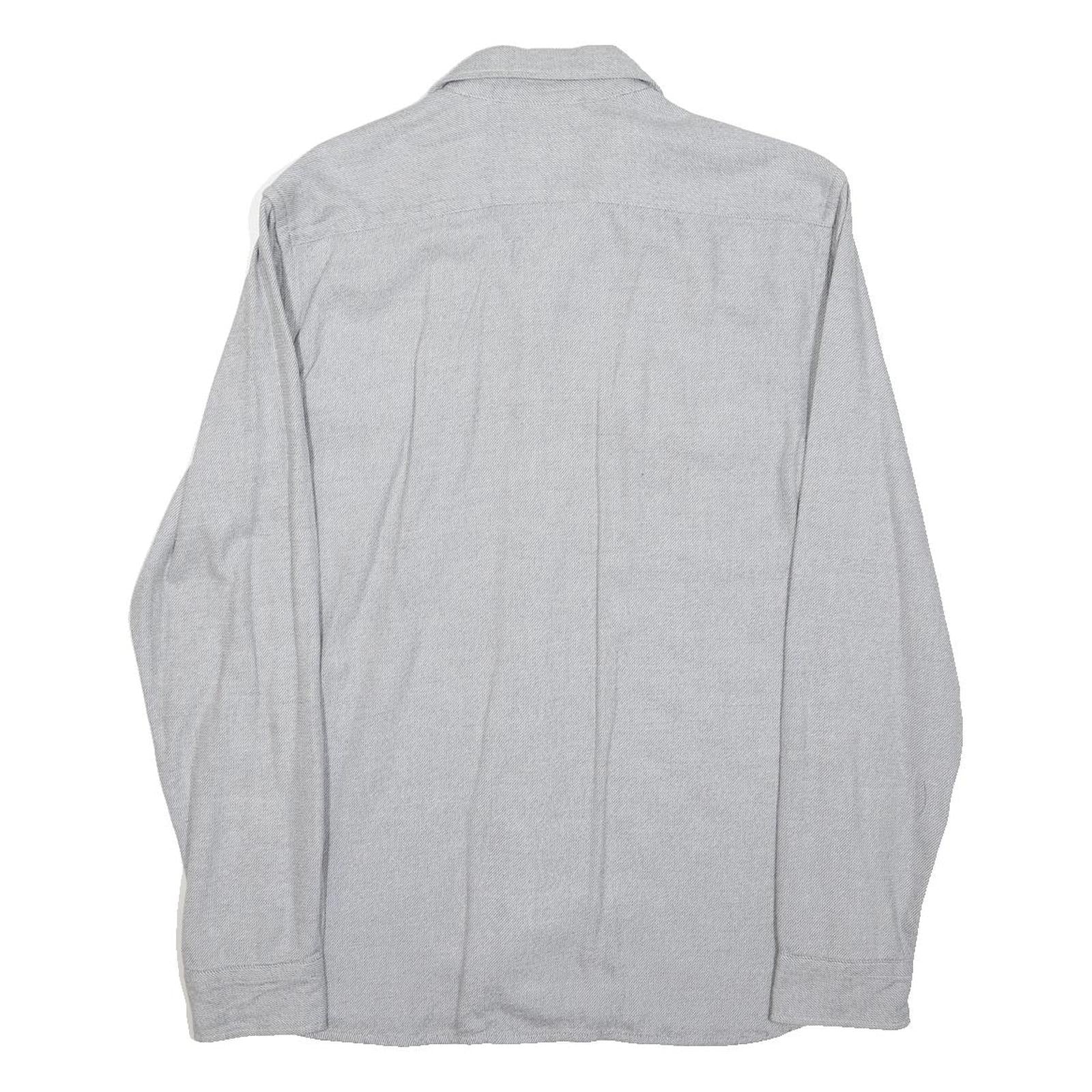 LEVI'S Mens Grey Cotton Blend Shirt M Casual Button Pocket Long Sleeve