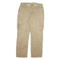 CARHARTT Mens Relaxed Fit Beige Cotton Blend Cargo Trousers W38 L31 Workwear