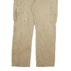CARHARTT Mens Relaxed Fit Beige Cotton Blend Cargo Trousers W38 L31 Workwear