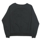 DIESEL Womens Black Cotton Blend Crew Neck L Sweatshirt Embroidered Logo