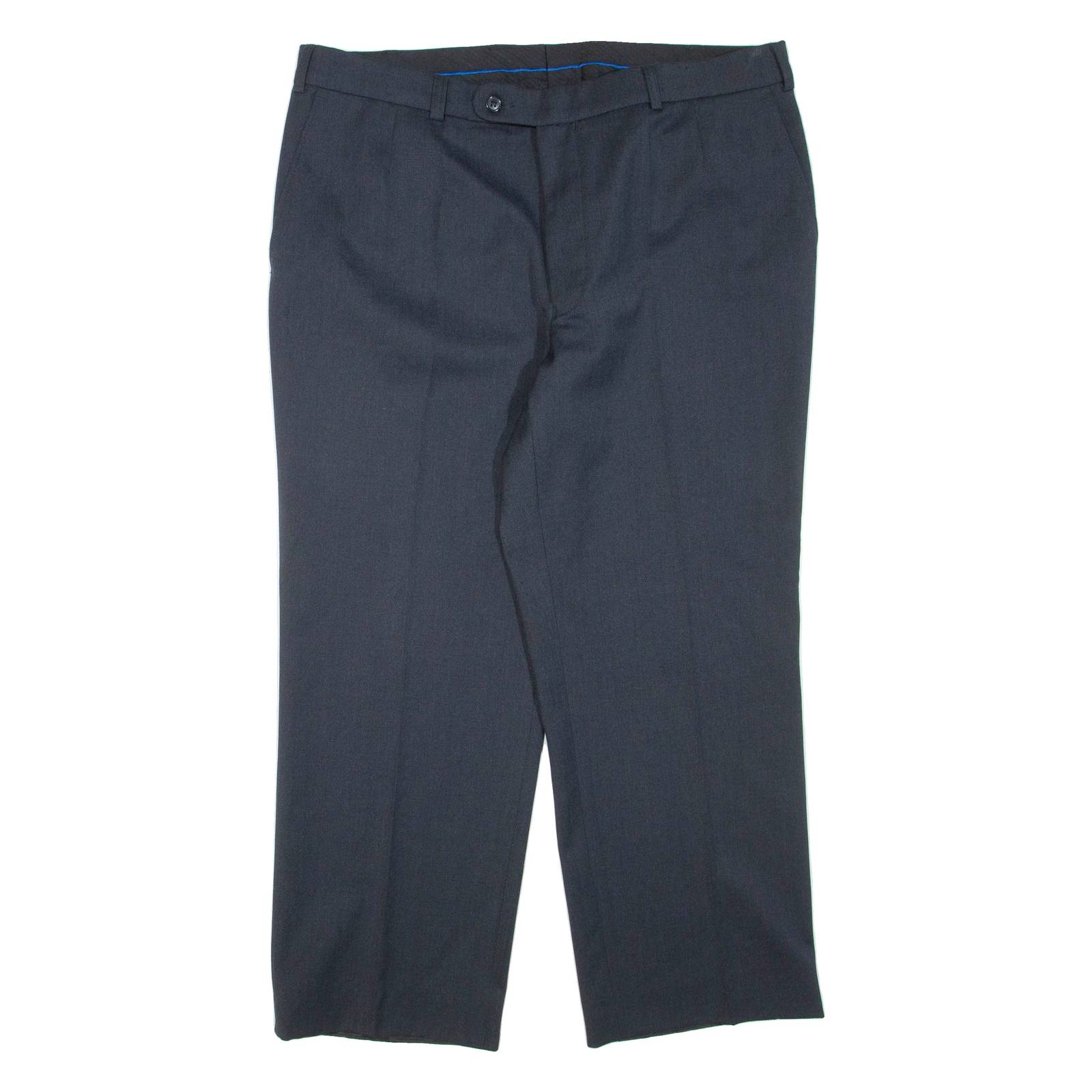 Mens Trousers Blue Regular Tapered W38 L27