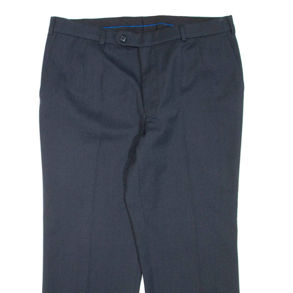 Mens Trousers Blue Regular Tapered W38 L27