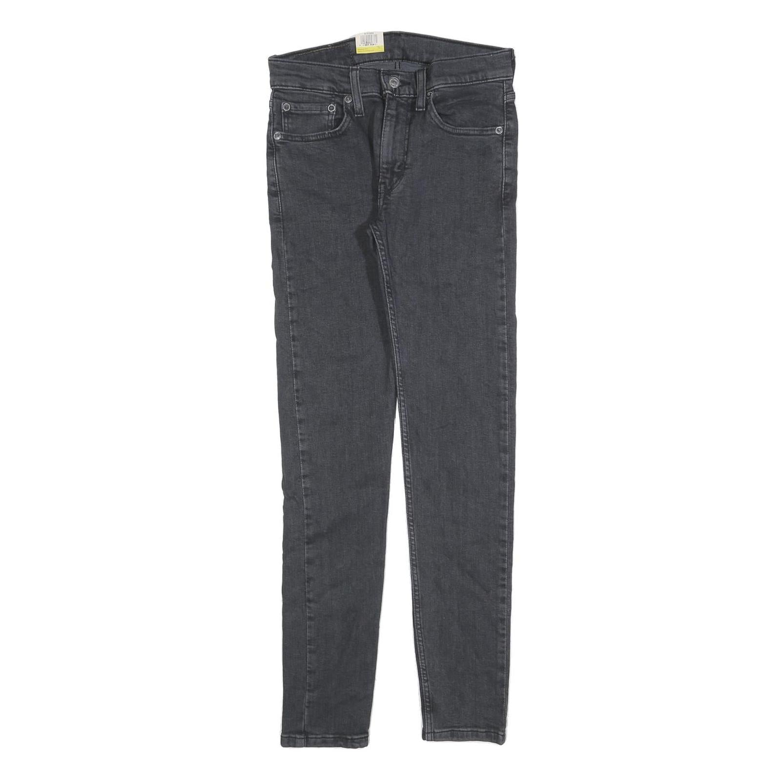LEVI'S 519 Mens Jeans Black Slim Skinny Denim Medium W28 L30 Stretch