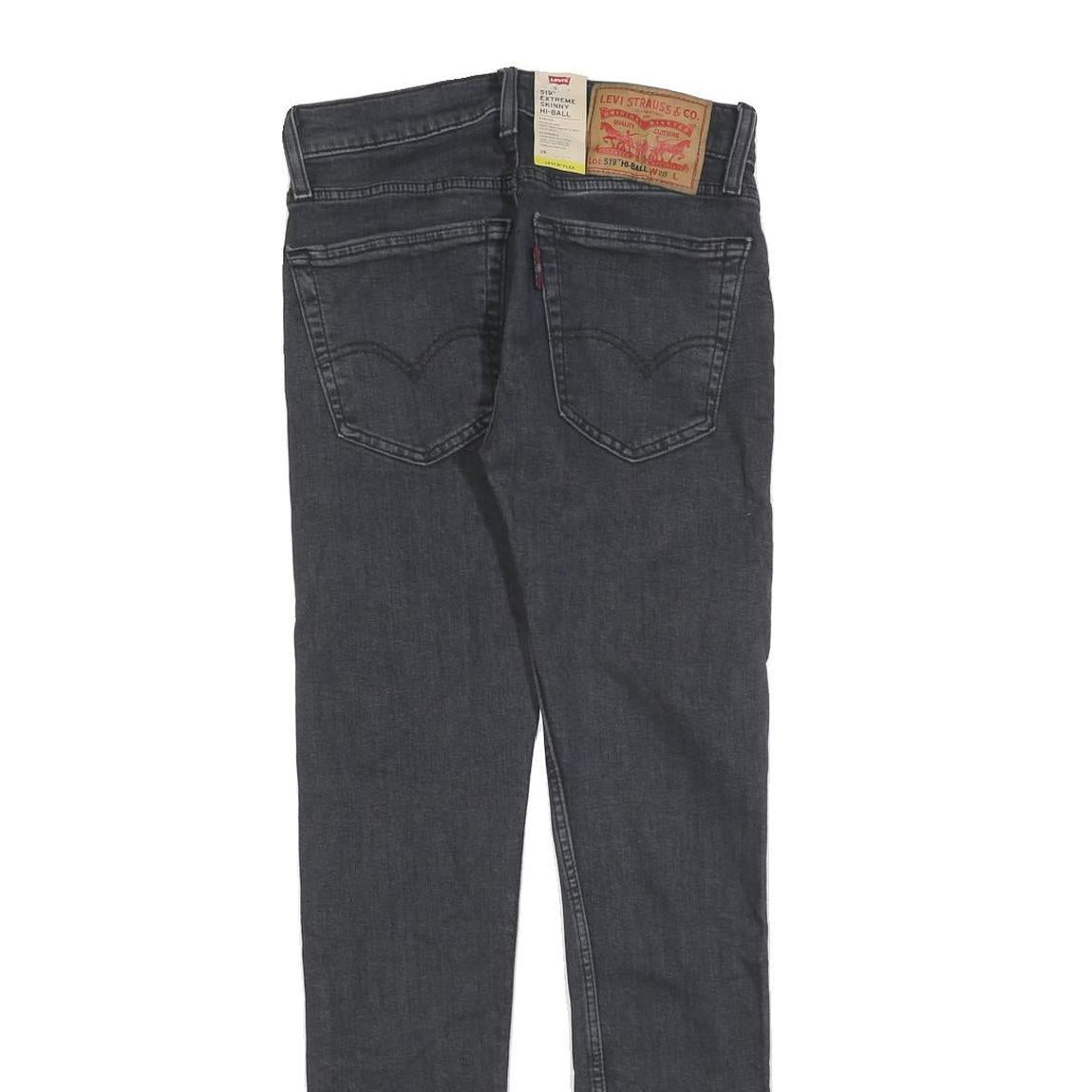 LEVI'S 519 Mens Jeans Black Slim Skinny Denim Medium W28 L30 Stretch