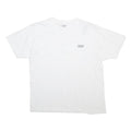 DKNY Womens White Cotton Blend T-Shirt L Short Sleeve Crew Neck Logo Print