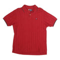 CHAPS RALPH LAUREN Mens Red Short Sleeve Plain M Polo Shirt Cotton Casual