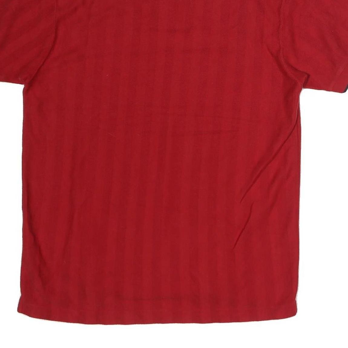 CHAPS RALPH LAUREN Mens Red Short Sleeve Plain M Polo Shirt Cotton Casual