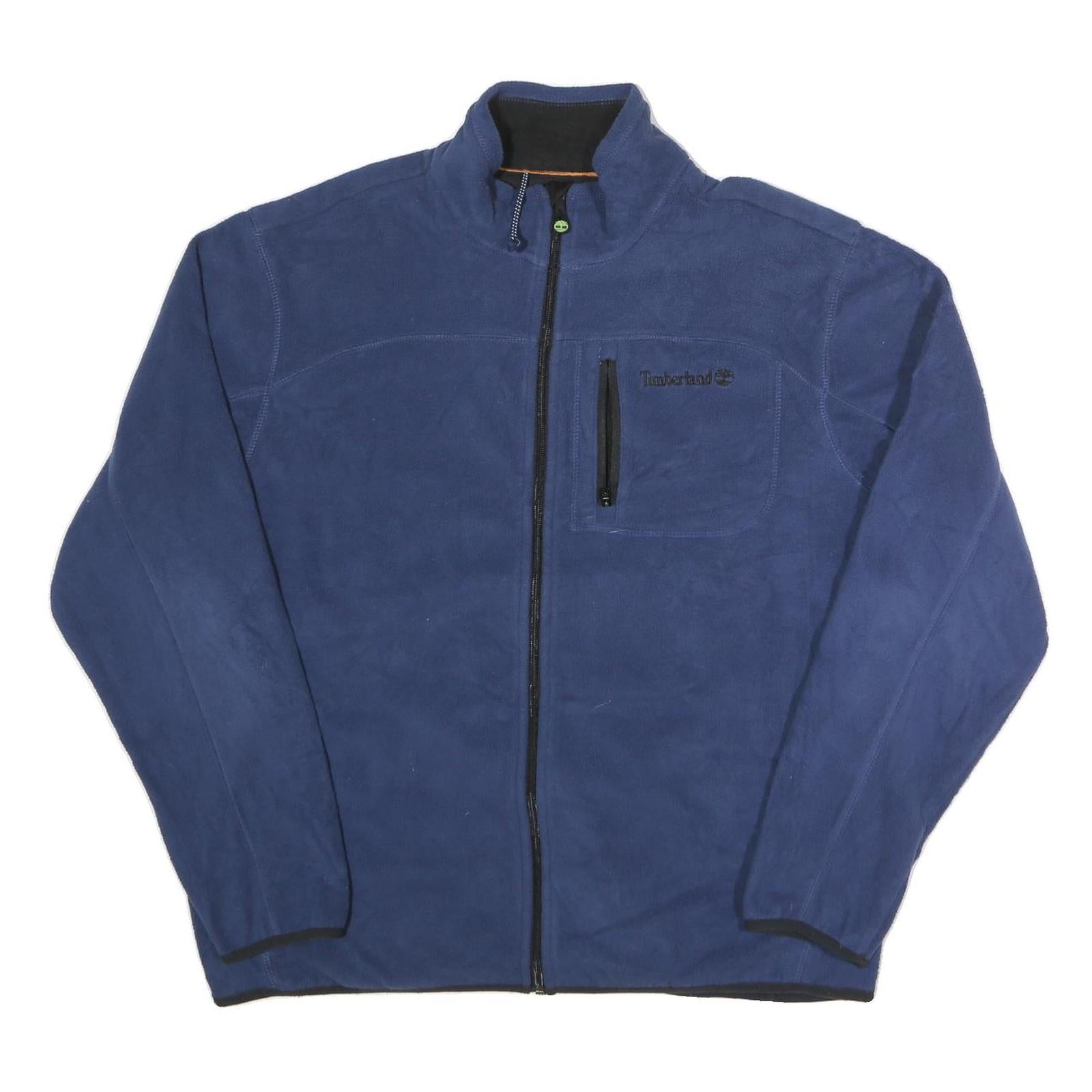 TIMBERLAND Mens Blue Jacket XL Polyester Plain Zip Up Outdoor Casual