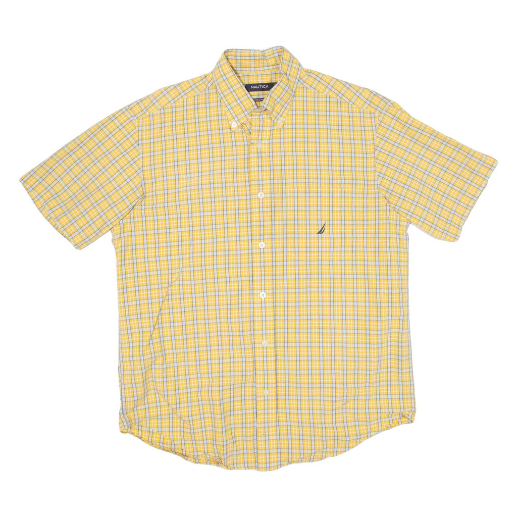 NAUTICA Mens Shirt Yellow Check M