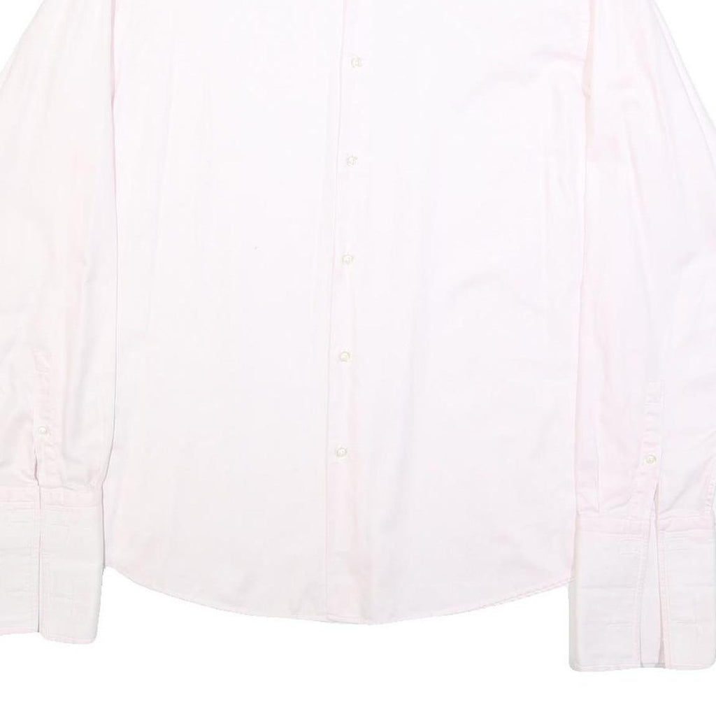 BOSS HUGO BOSS Mens Pink Plain Shirt XL Elegant Formal Button Collar