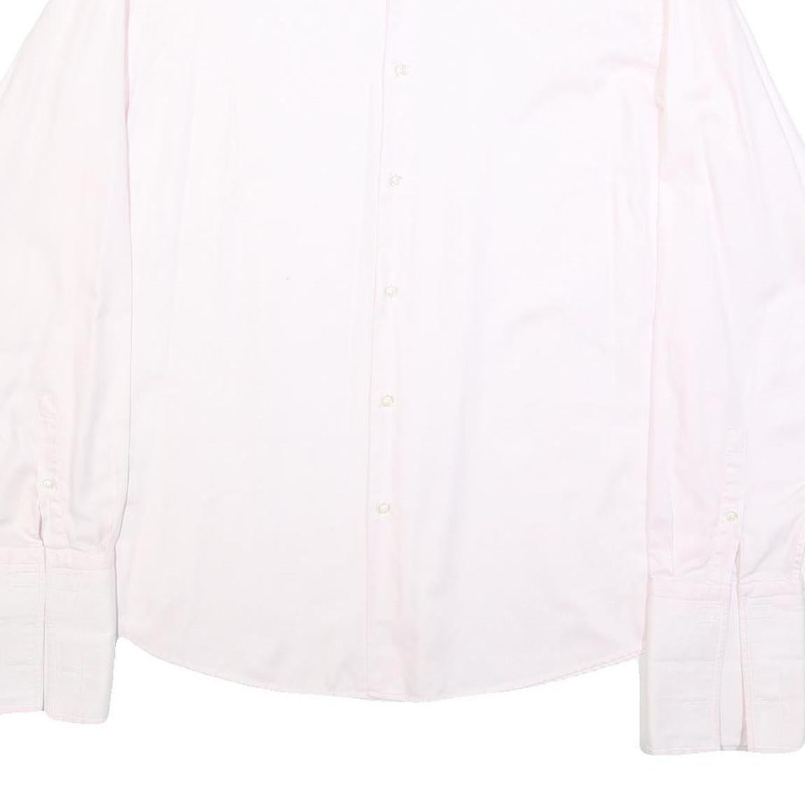 BOSS HUGO BOSS Mens Pink Plain Shirt XL Elegant Formal Button Collar