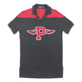 POLO RALPH LAUREN Mens Black & Red Winged P Graphic Short Sleeve Polo Shirt S