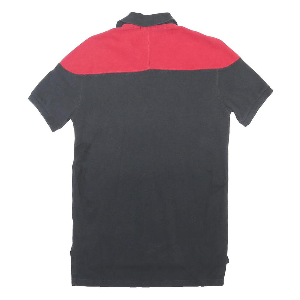 POLO RALPH LAUREN Mens Black & Red Winged P Graphic Short Sleeve Polo Shirt S
