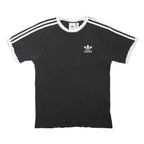 ADIDAS ORIGINALS Mens Black & White Graphic T-Shirt S Short Sleeve Crew Neck