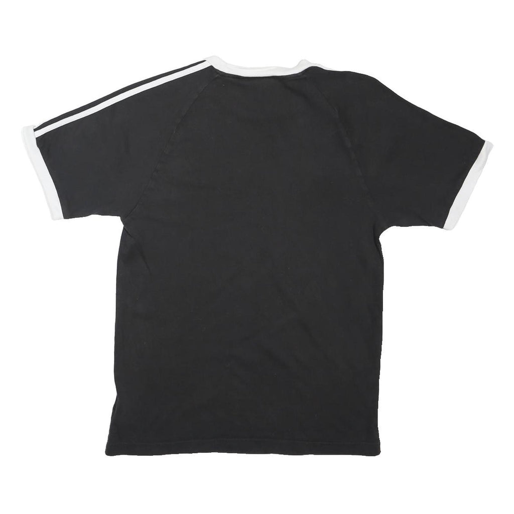 ADIDAS ORIGINALS Mens Black & White Graphic T-Shirt S Short Sleeve Crew Neck