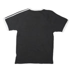 ADIDAS ORIGINALS Mens Black & White Graphic T-Shirt S Short Sleeve Crew Neck