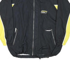 LOFFLER Mens Black & Yellow Zip Jacket XL Polyester Blend Plain Sports Casual