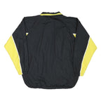 LOFFLER Mens Black & Yellow Zip Jacket XL Polyester Blend Plain Sports Casual