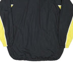 LOFFLER Mens Black & Yellow Zip Jacket XL Polyester Blend Plain Sports Casual
