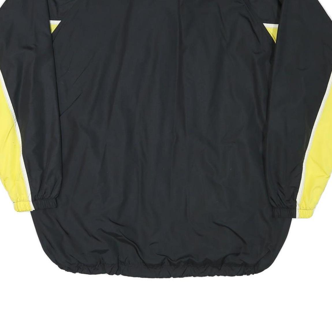 LOFFLER Mens Black & Yellow Zip Jacket XL Polyester Blend Plain Sports Casual