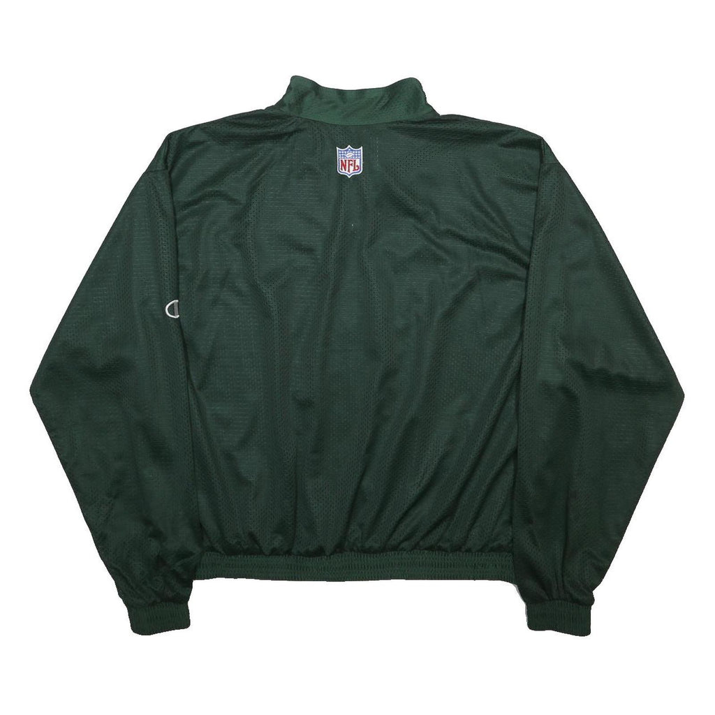 CHAMPION Mens Green Packers Football Track Jacket XL Polyester Zip Plain