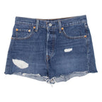 LEVI'S 501 BIG E Womens Denim Shorts Blue Relaxed XS W26