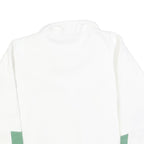 DIESEL Womens White & Green Quarter Zip Sweatshirt S Cotton Blend Casual