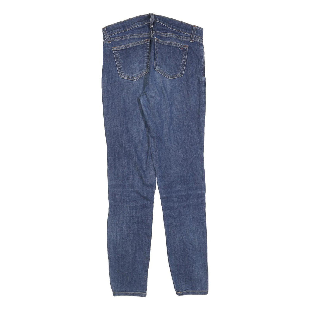 TOMMY HILFIGER Womens Slim Blue Denim Slim Jeans W28 L28 Denim Zip