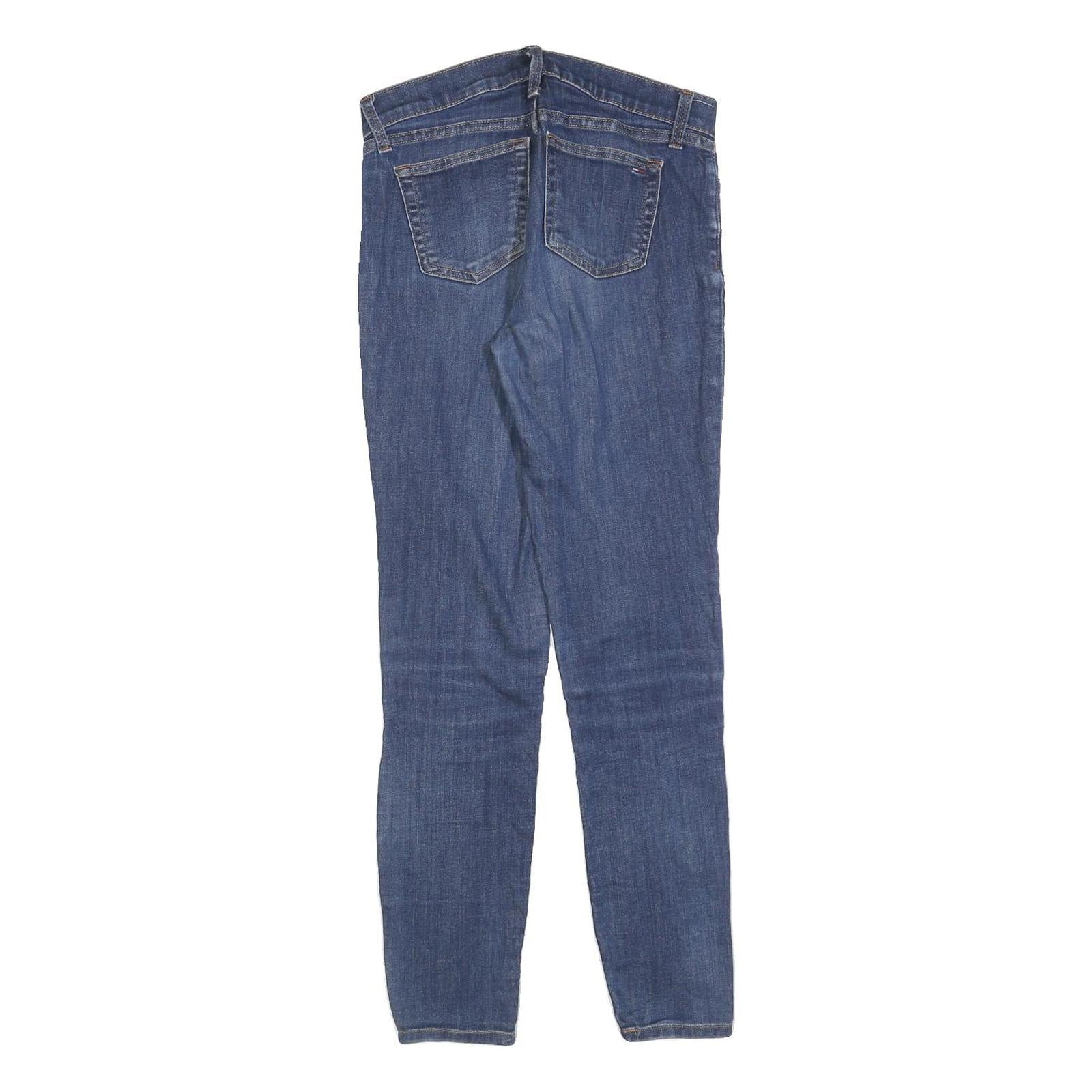 TOMMY HILFIGER Womens Slim Blue Denim Slim Jeans W28 L28 Denim Zip